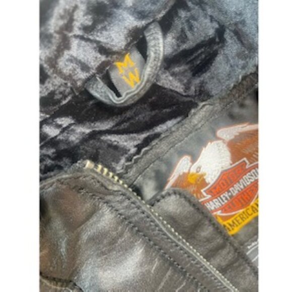 BEAUTIFUL HARLEY DAVIDSON butter Soft Leather Jacket! Velvet Lining! LACES  S/M - Picture 12 of 16